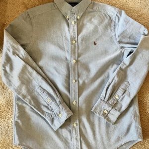 Ralph Lauren Blue Oxford long sleeve
Size Large 14/16